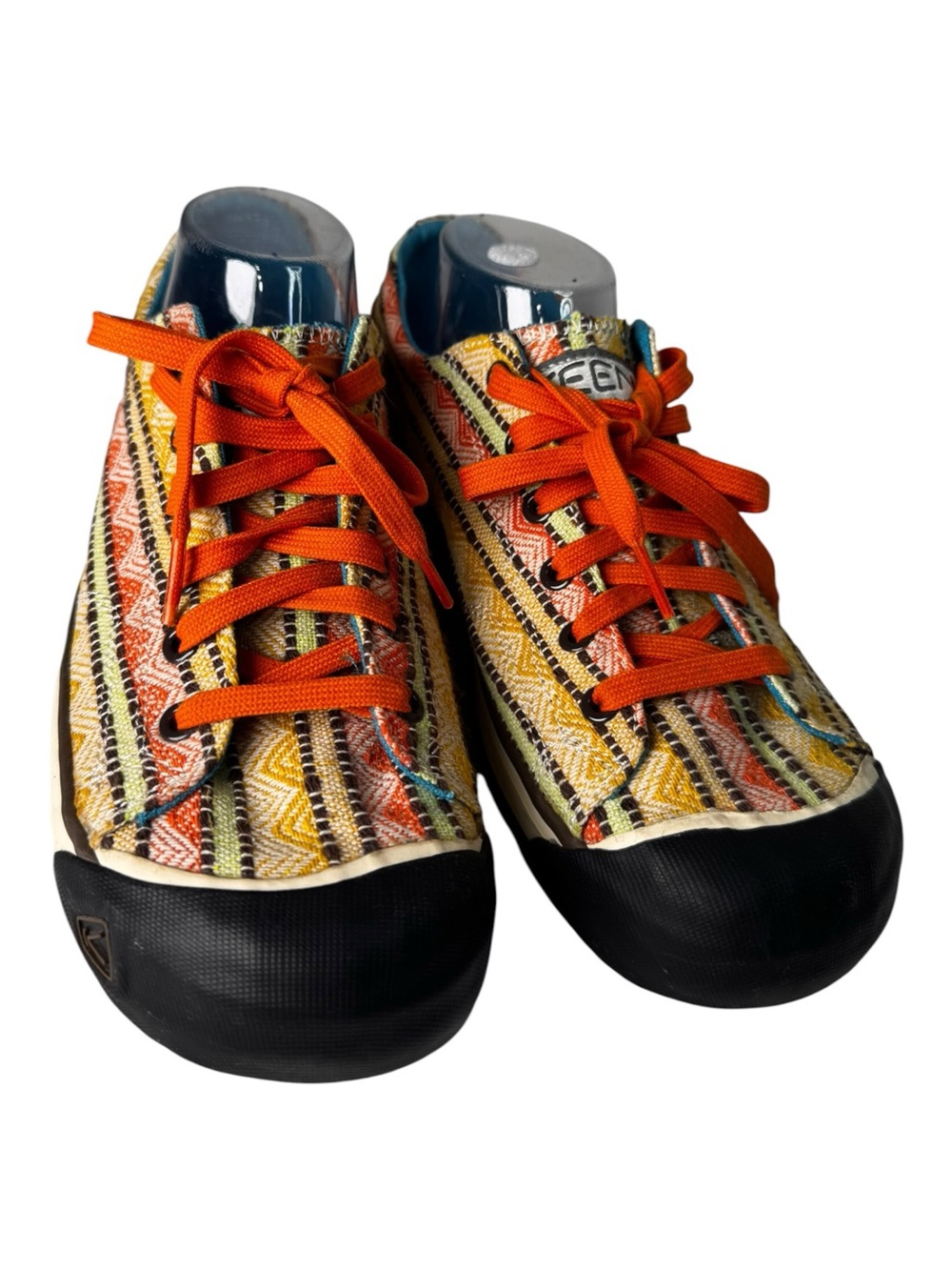 KEEN Coronado Striped Boho Textile Canvas Lace Up Sneakers Shoes Women's 9.5